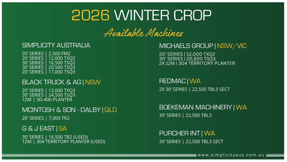 Simplicity Dealer Stock for 2026